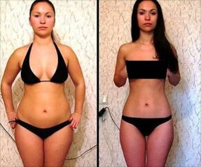 Cô gái trước và sau khi thực hiện chế độ ăn kiêng dưa hấu 5 ngày